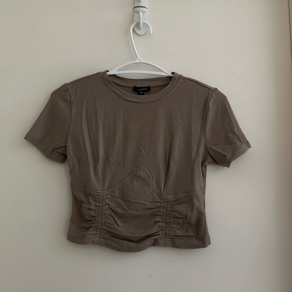 Dynamite- light brown short sleeve
